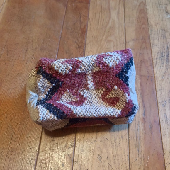 Lovestitch Woven boho Cosmetic Bag  - Red and Black with tassels - Picture 4 of 7